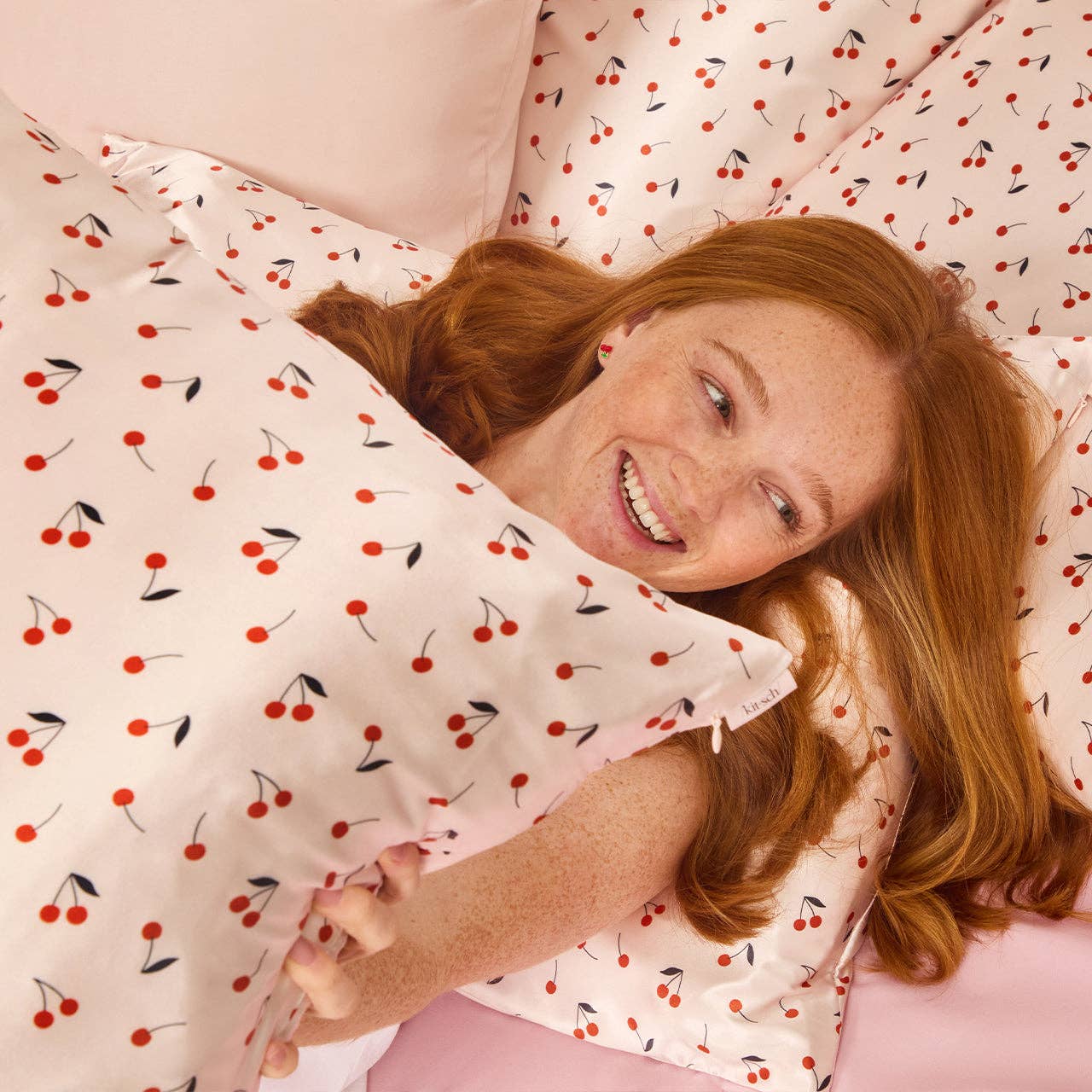 CHERRY STANDARD SATIN PILLOWCASE