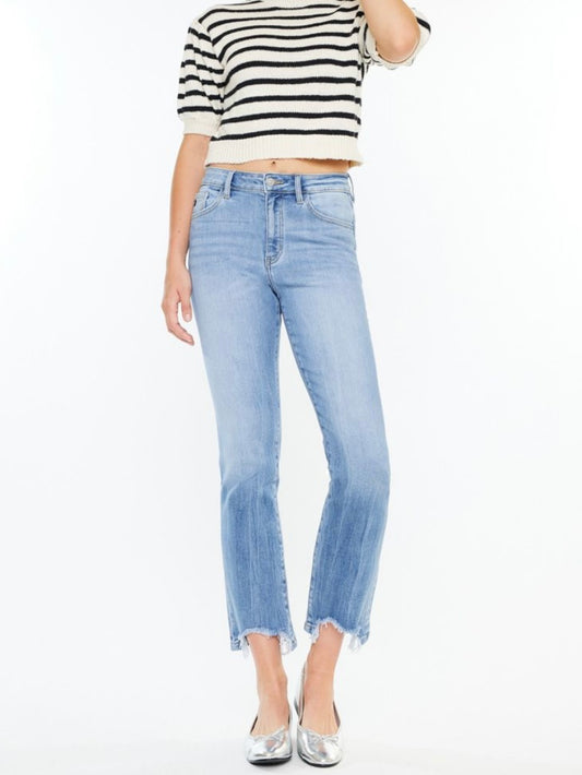 MORGAN SLIM CROP STRAIGHT DENIM