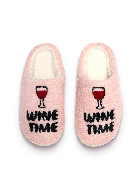 "WINE TIME" SLIPPERS